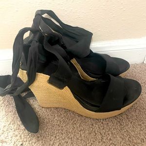 UGG lace up wedge sandals